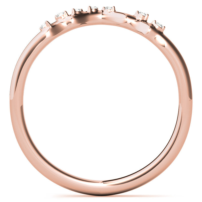 Round Brilliant Moissanite Scatter Design Engagement Ring