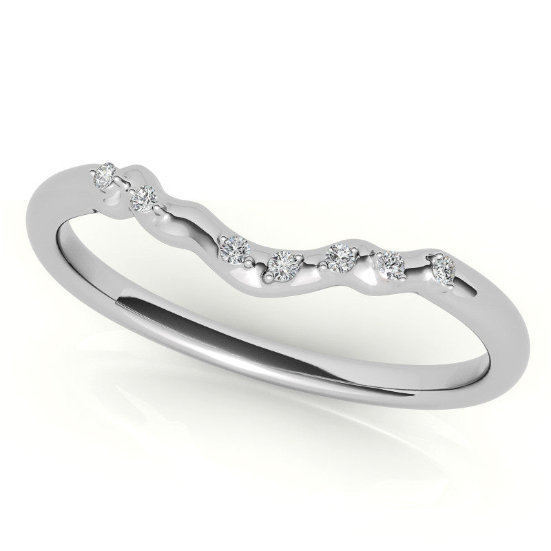 Round Brilliant Moissanite Scatter Design Engagement Ring