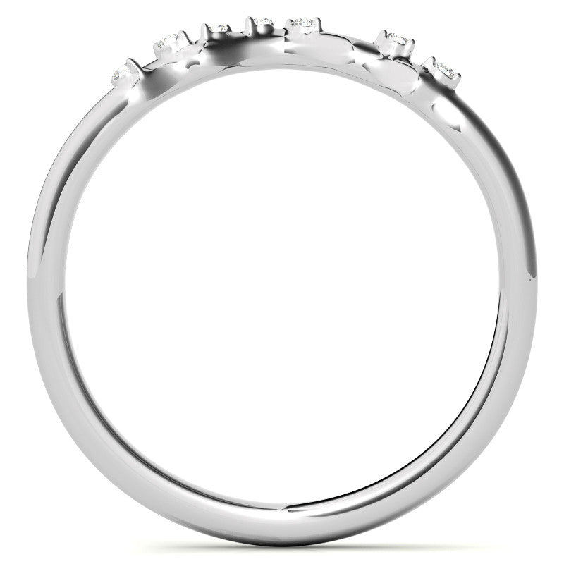 Round Brilliant Moissanite Scatter Design Engagement Ring