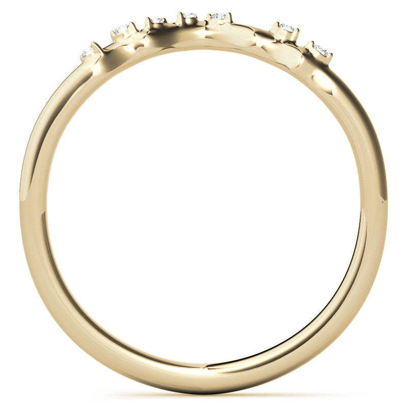 Round Brilliant Moissanite Scatter Design Engagement Ring