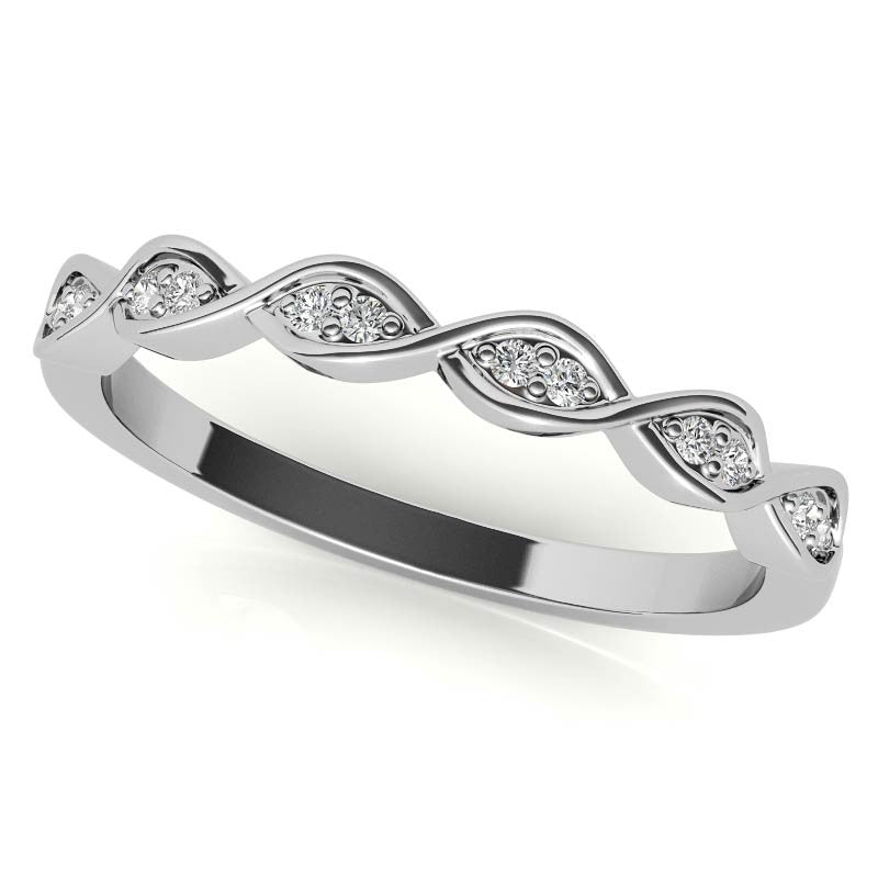 Natured Inspired Round Brilliant Moissanite Cathedral Engagement Ring