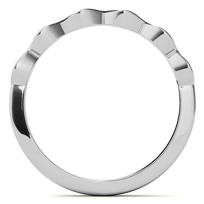 Natured Inspired Round Brilliant Moissanite Cathedral Engagement Ring