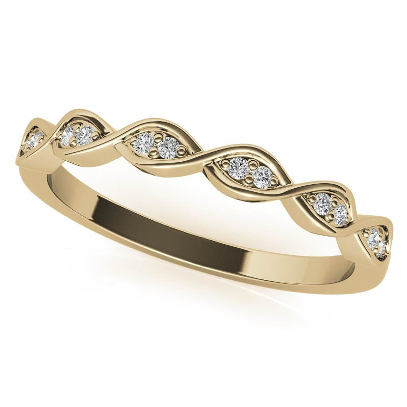 Natured Inspired Round Brilliant Moissanite Cathedral Engagement Ring