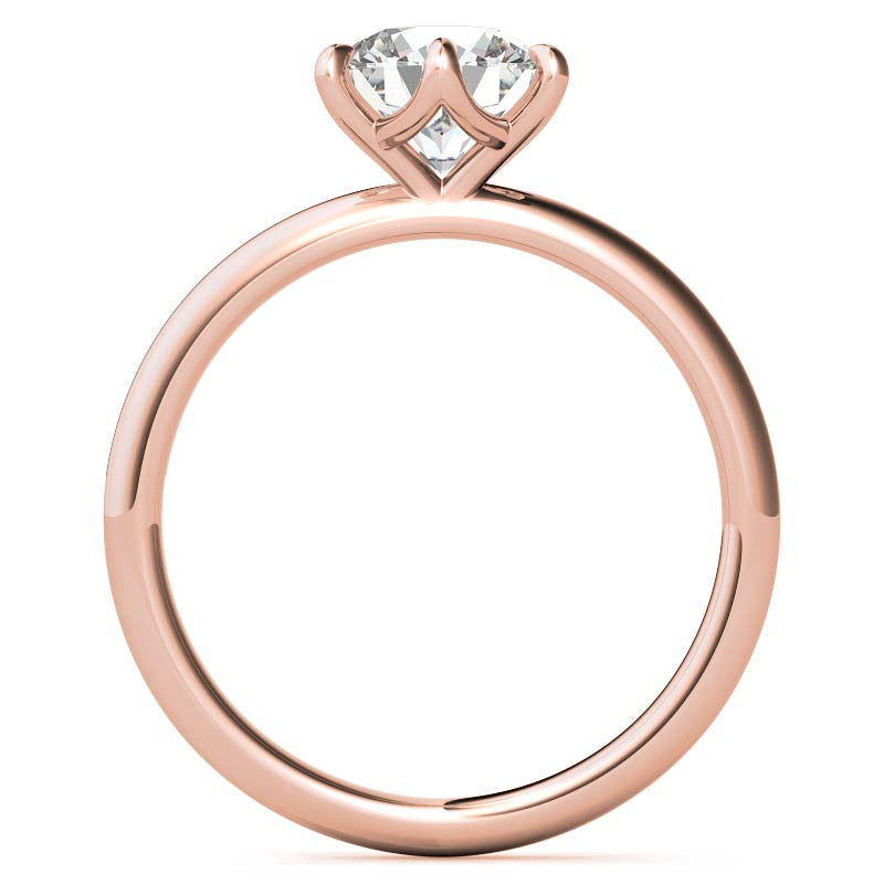 Petite 6-Prong Round Brilliant Moissanite Solitaire Ring