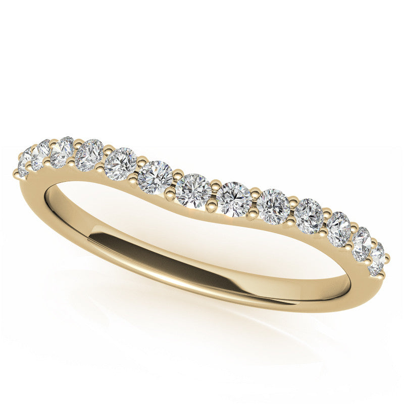 Cushion and Half Moon Moissanite Cathedral Engagement Ring