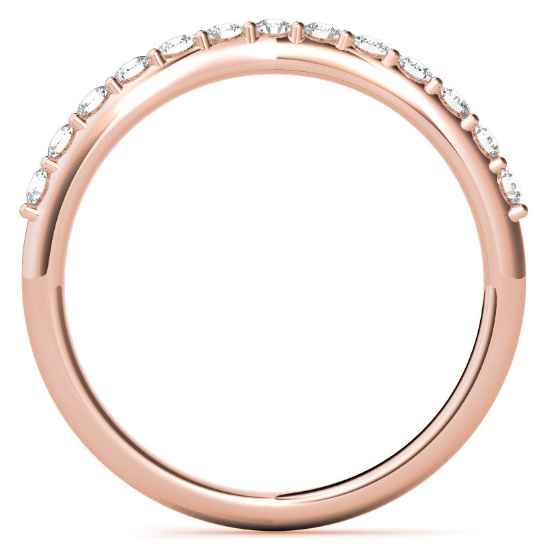 Oval and Half Moon Moissanite Cathedral Engagement Ring
