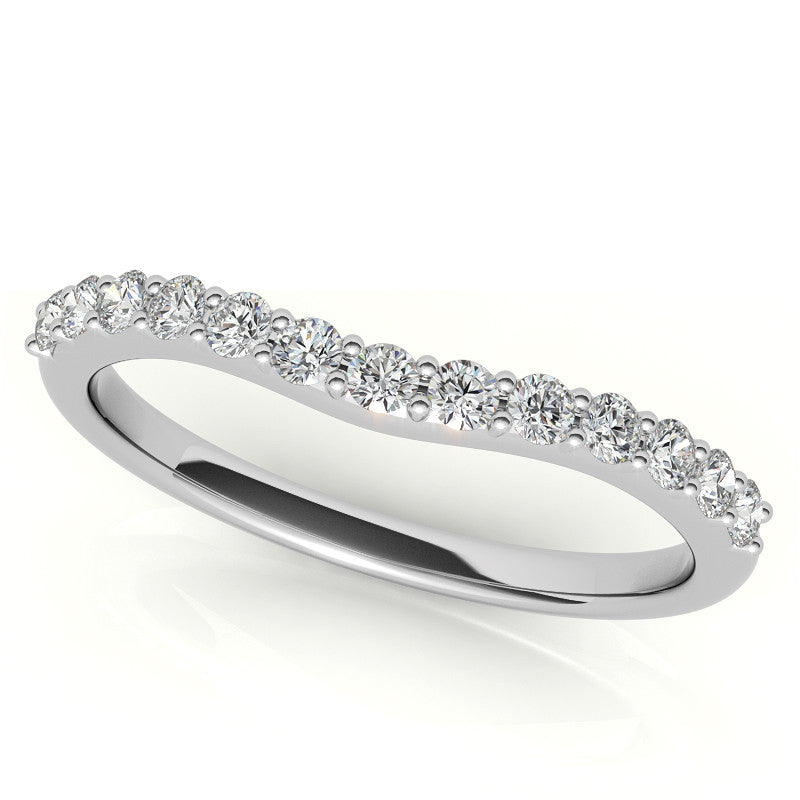 Oval and Half Moon Moissanite Cathedral Engagement Ring