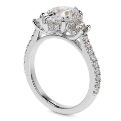 Duchess Marquise and Trapezoid 3-Stone Moissanite Engagement Ring