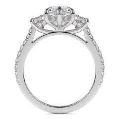 Duchess Marquise and Trapezoid 3-Stone Moissanite Engagement Ring