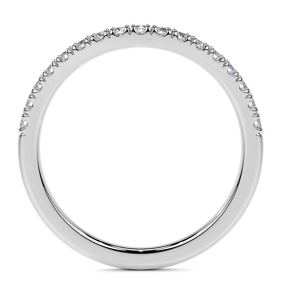 Round Brilliant Moissanite Split Shank Halo Engagement Ring