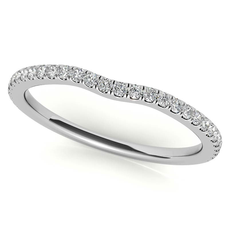 Diamond Collar 4-Prong Cushion Moissanite Engagement Ring