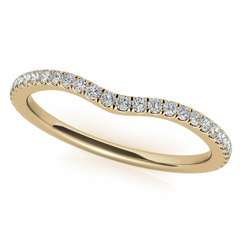 Diamond Collar 4-Prong Emerald / Radiant Moissanite Engagement Ring