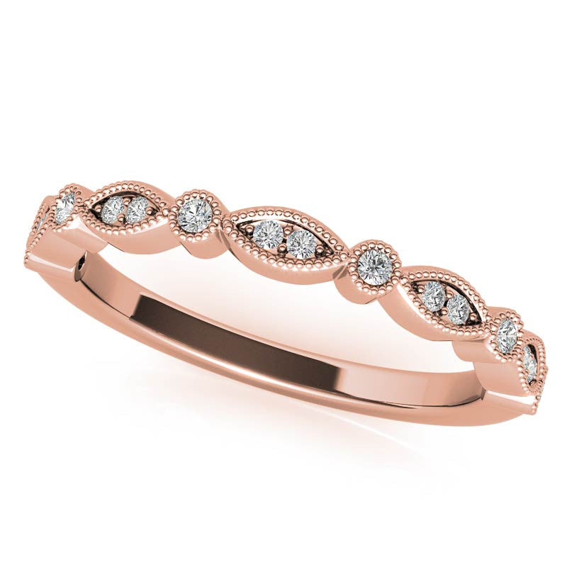 Fancy Scalloped Antique Inspired Halo Moissanite Engagement Ring