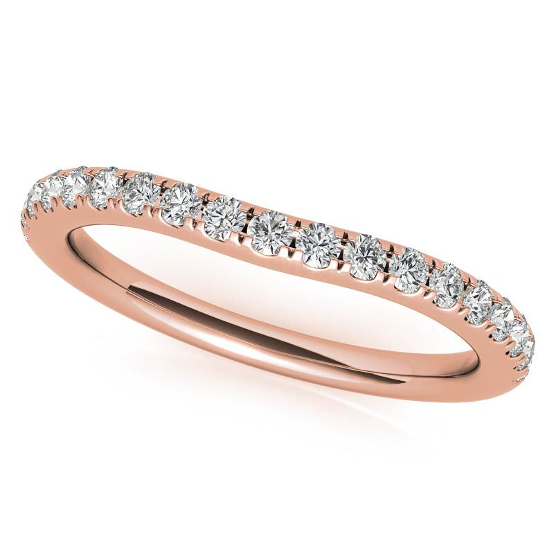 Round and Trillion Double Prong Moissanite Engagement Ring