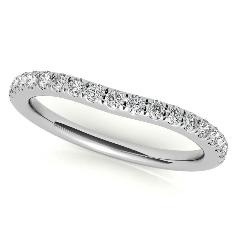Round and Trillion Double Prong Moissanite Engagement Ring