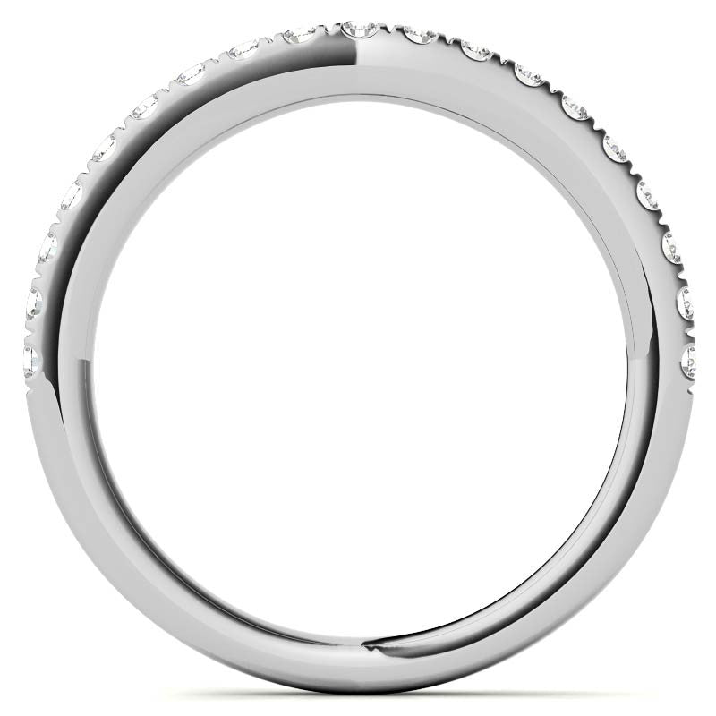 Round and Trillion Double Prong Moissanite Engagement Ring