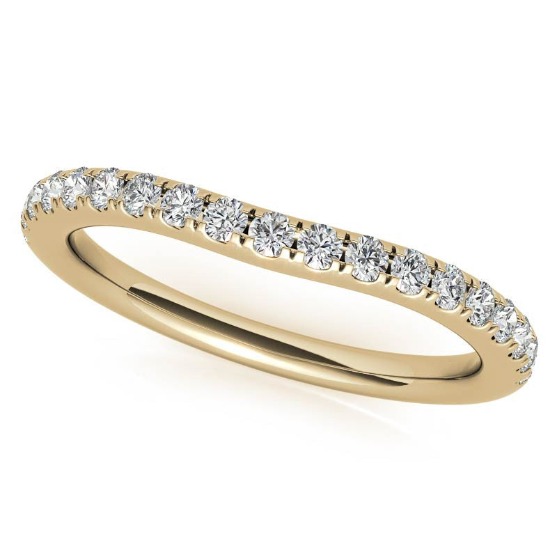 Round and Trillion Double Prong Moissanite Engagement Ring