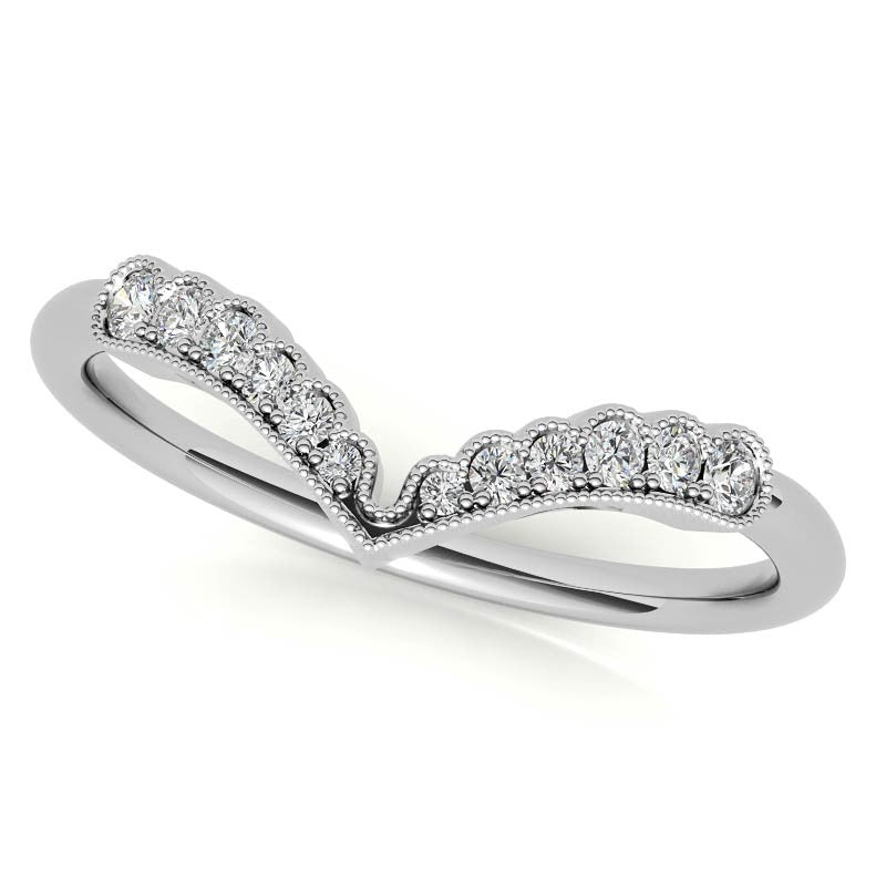 Rose cut Pear Moissanite Solitaire Ring