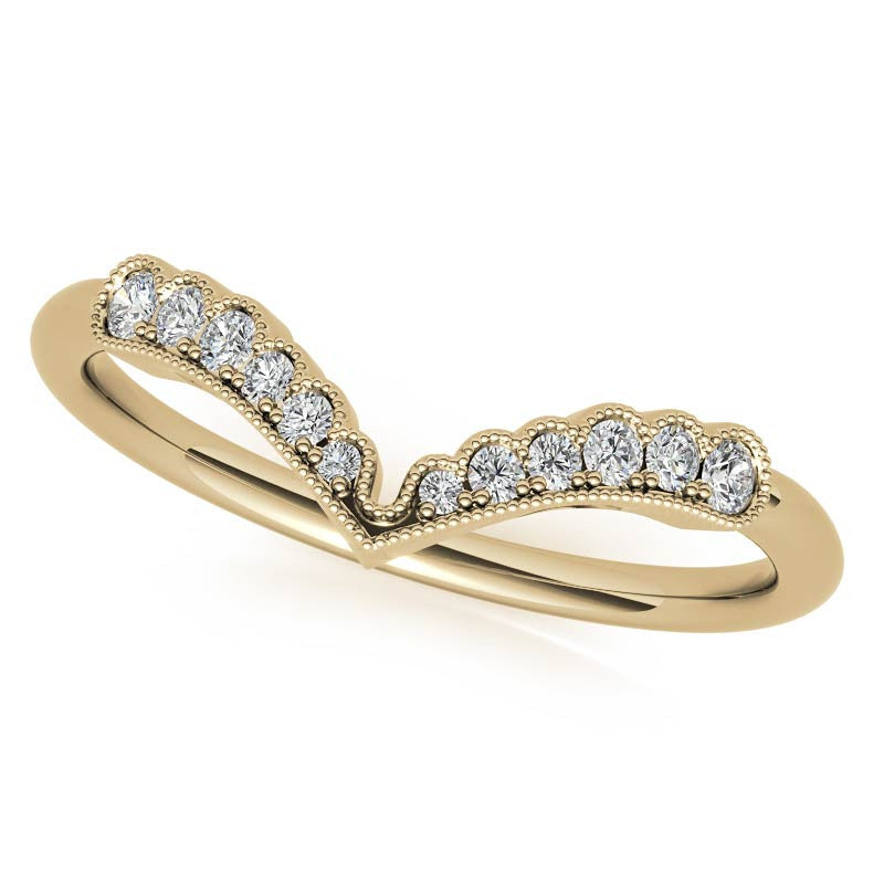 Rose cut Pear Moissanite Solitaire Ring