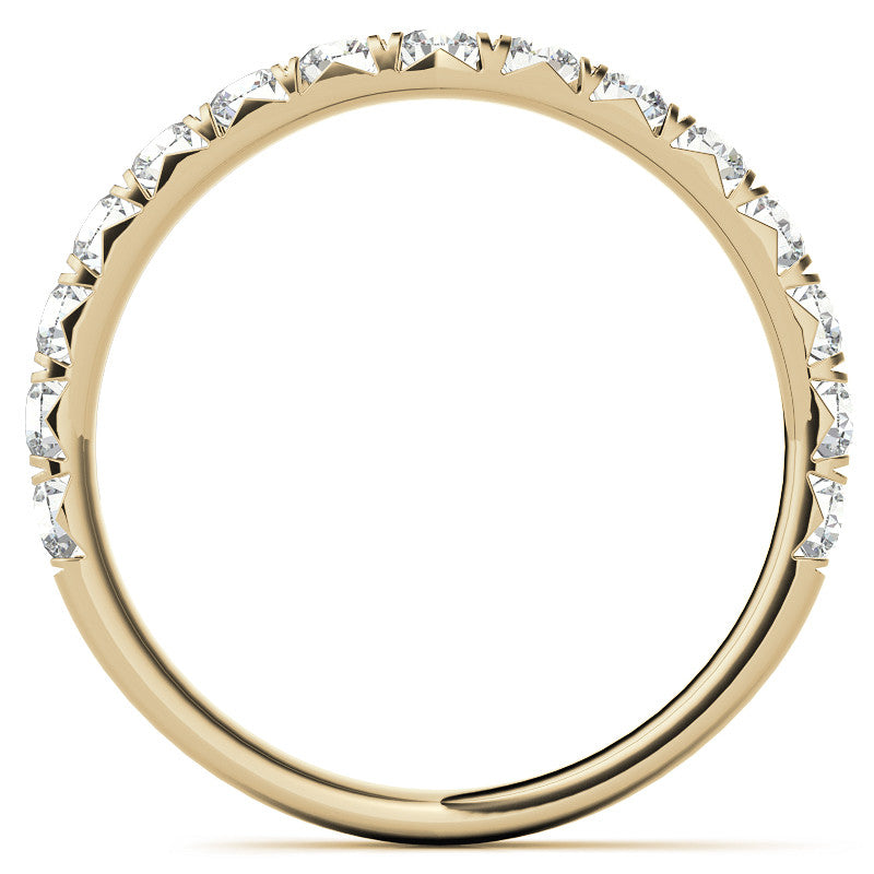 Round Brilliant Moissanite 3-Stone 6 Prong Crown Engagement Ring