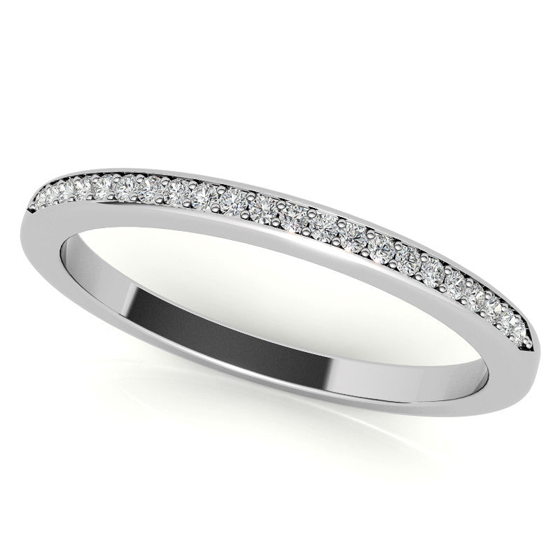 Round Brilliant Moissanite Engagement Ring With Diamond Accented Tulip Prongs