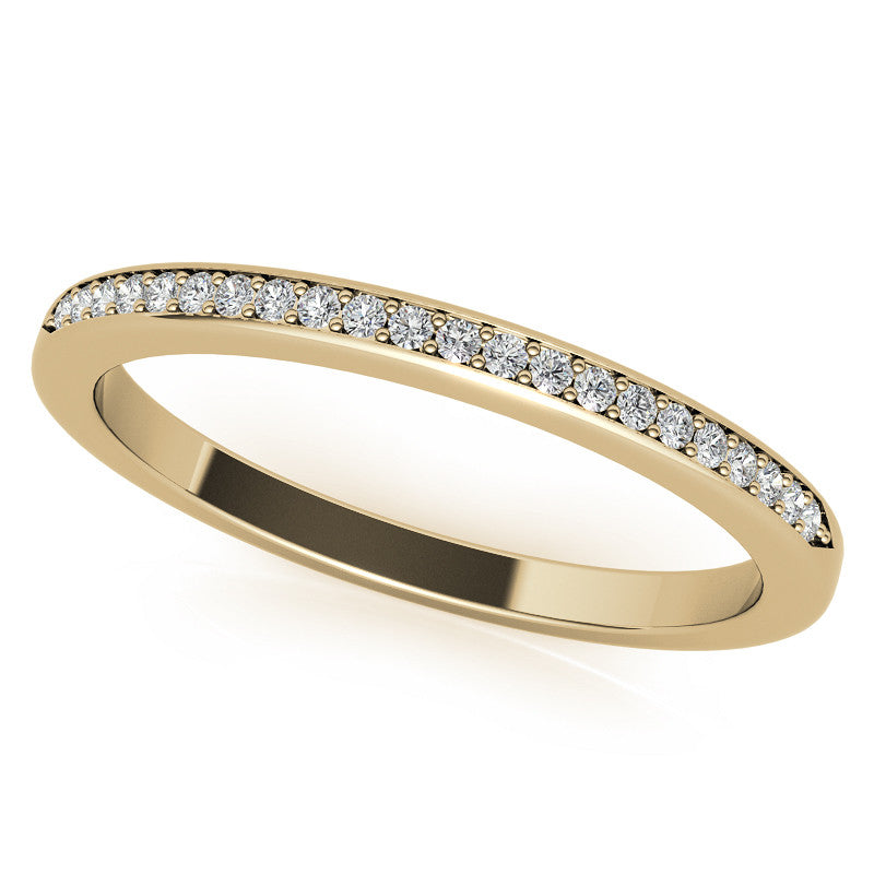 Round Brilliant Moissanite Engagement Ring With Diamond Accented Tulip Prongs