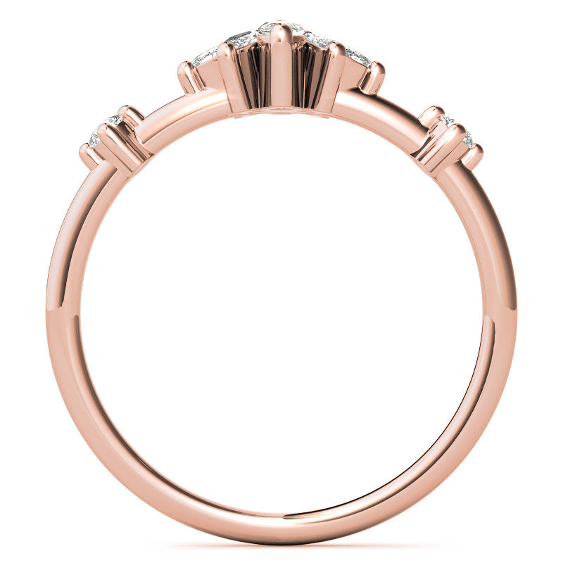 Unique Lab Grown Diamond Flower Inspired Wedding Ring