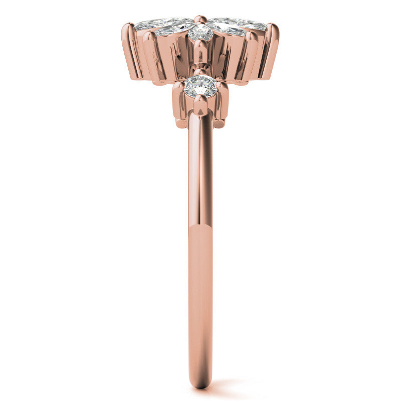 Unique Lab Grown Diamond Flower Inspired Wedding Ring