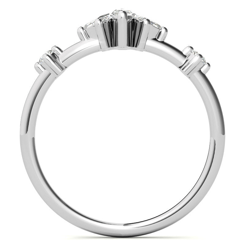 Unique Lab Grown Diamond Flower Inspired Wedding Ring