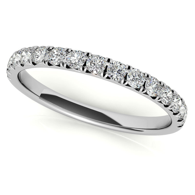 Round Brilliant Moissanite Cathedral Engagement Ring With Claw Prongs