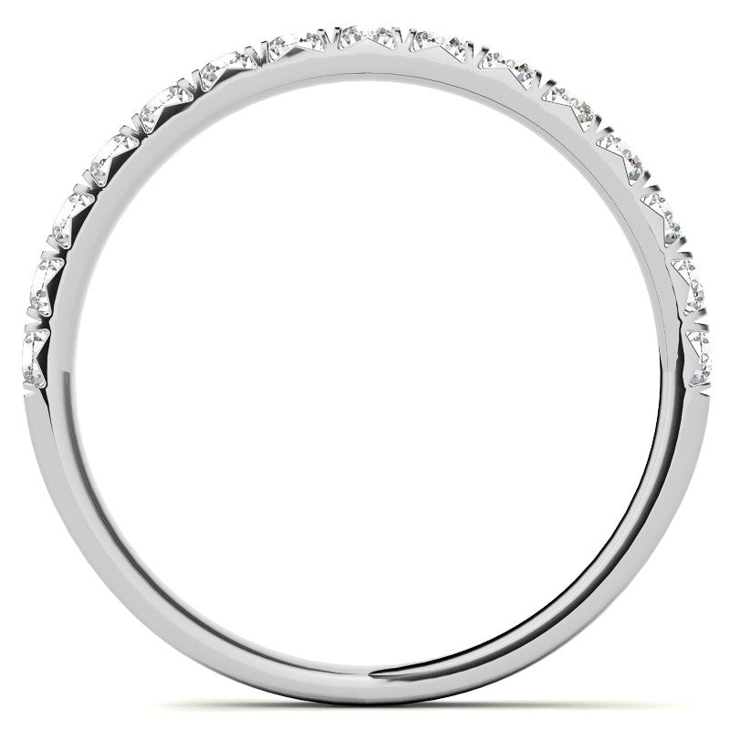 Round Brilliant Moissanite Cathedral Engagement Ring With Claw Prongs