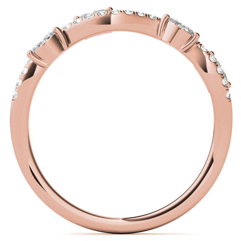 Oval Moissanite Halo Ring With Marquise Accents and Split Shank Style Band