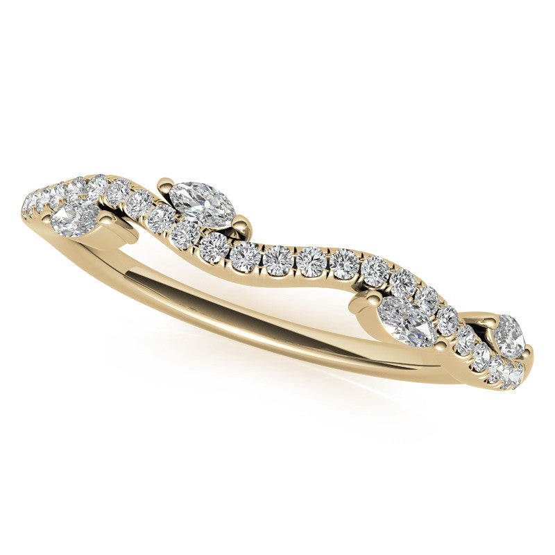 Oval Moissanite Halo Ring With Marquise Accents and Split Shank Style Band