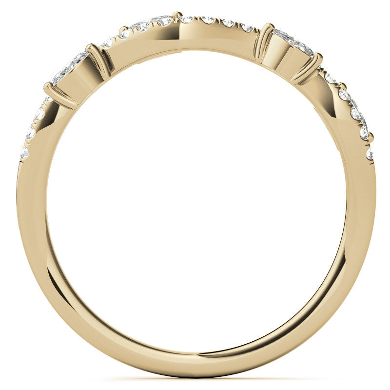 Oval Moissanite Halo Ring With Marquise Accents and Split Shank Style Band