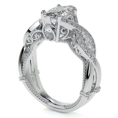 Marquise Split Shank Infinity Style Moissanite Engagement Ring