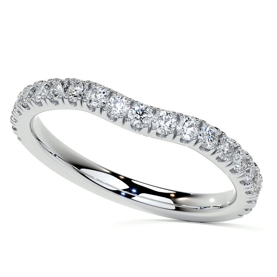 Princess cut Moissanite Engagement Ring with Accented Claw Prongs