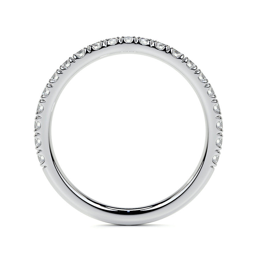 Princess cut Moissanite Engagement Ring with Accented Claw Prongs