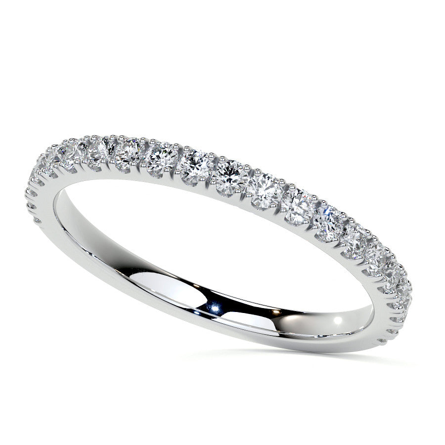 Round Brilliant Moissanite Engagement Ring with Tulip Prongs