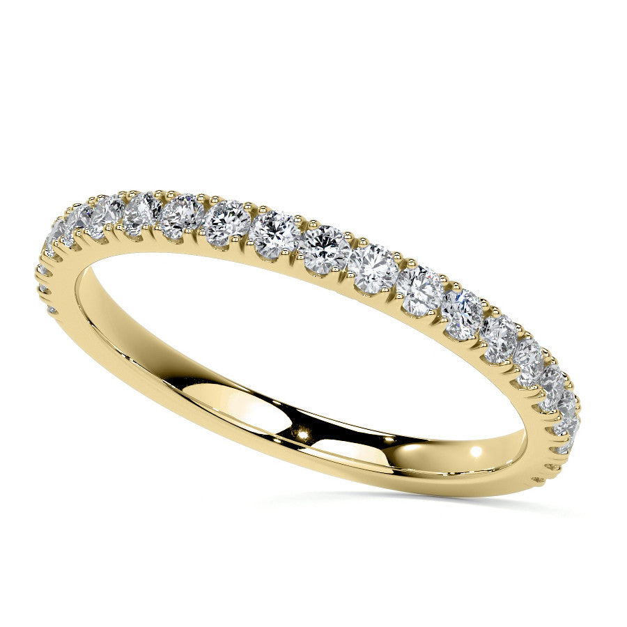 Round Brilliant Moissanite Engagement Ring with Tulip Prongs