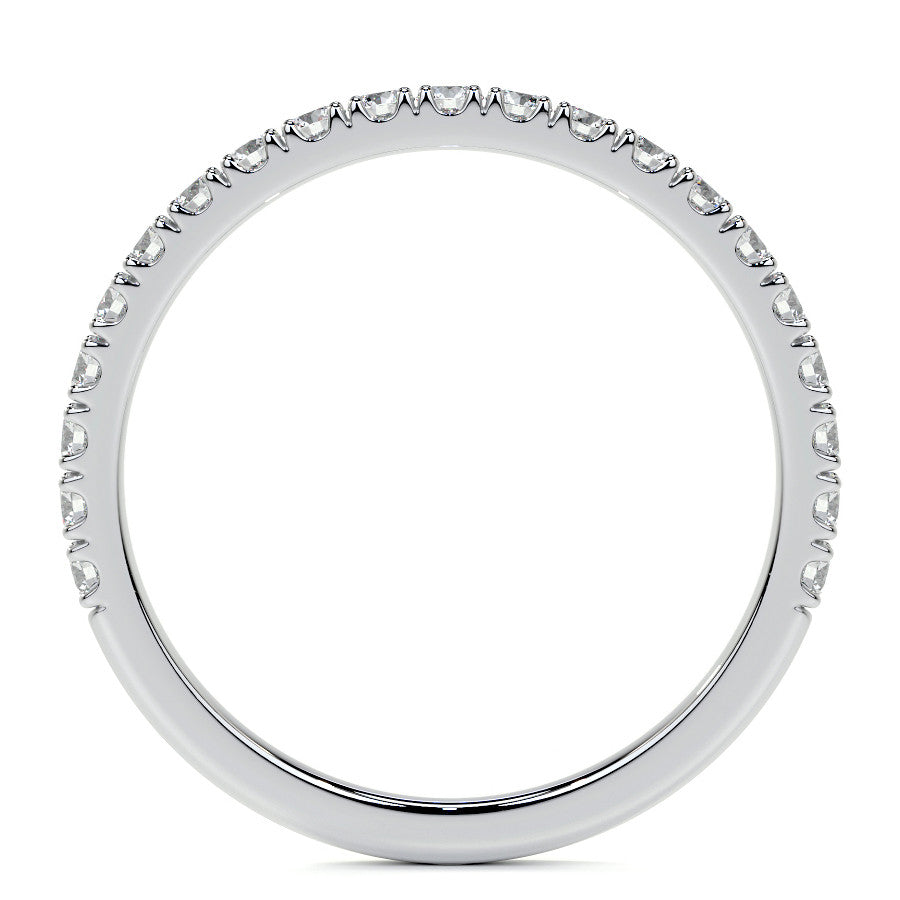 Round Brilliant Moissanite Engagement Ring with Tulip Prongs