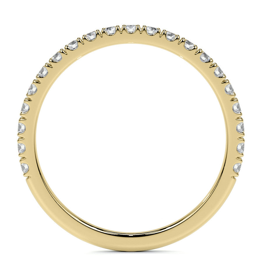 Round Brilliant Moissanite Engagement Ring with Tulip Prongs