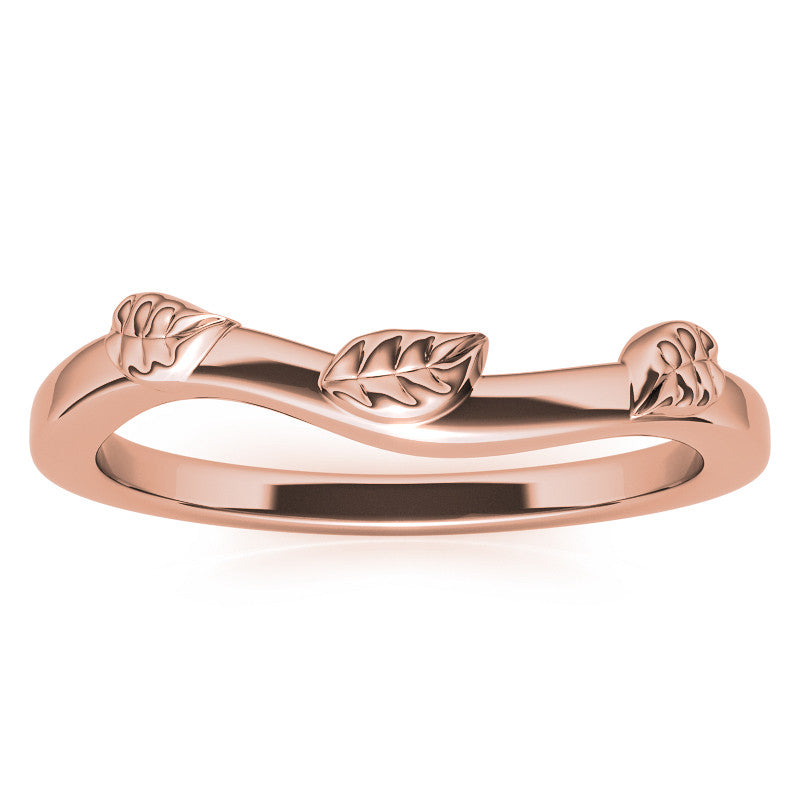 Round Brilliant Moissanite Nature Inspired Design Engagement Ring