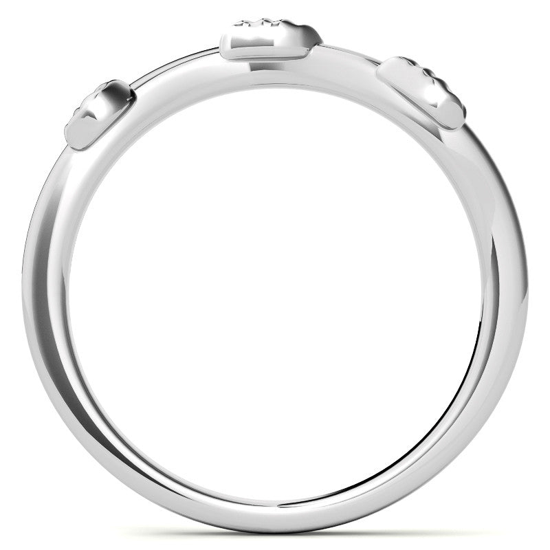 Round Brilliant Moissanite Nature Inspired Design Engagement Ring
