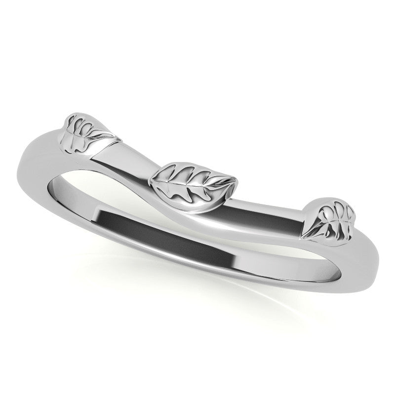 Round Brilliant Moissanite Nature Inspired Design Engagement Ring