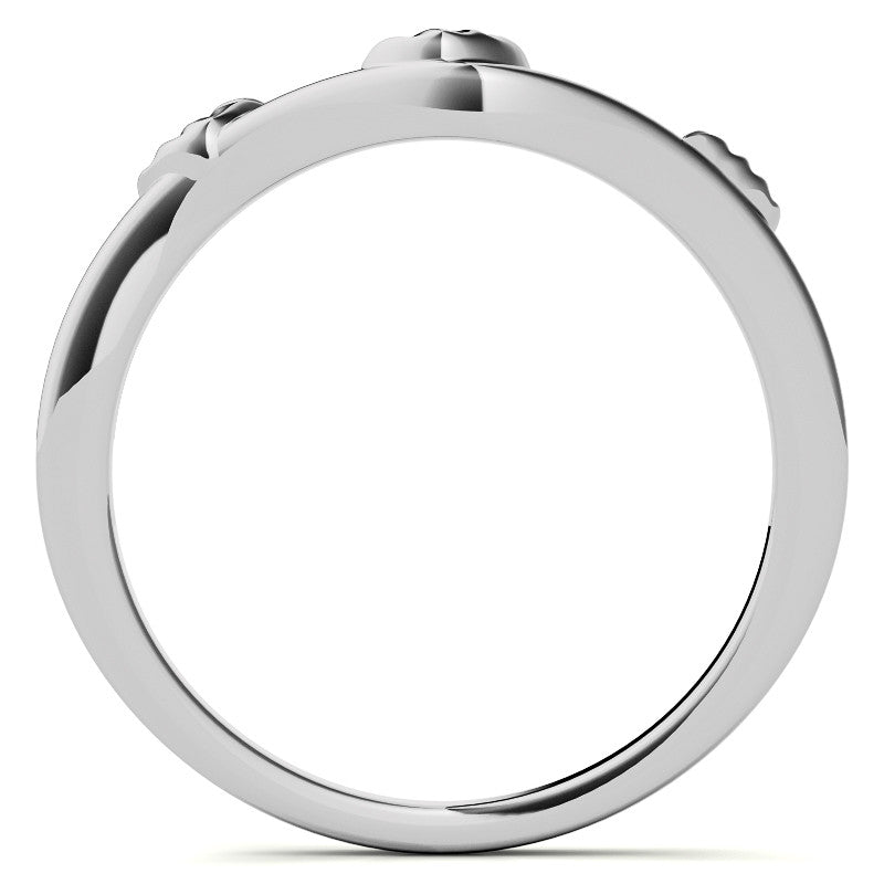 Round Brilliant Moissanite Nature Inspired Design Engagement Ring