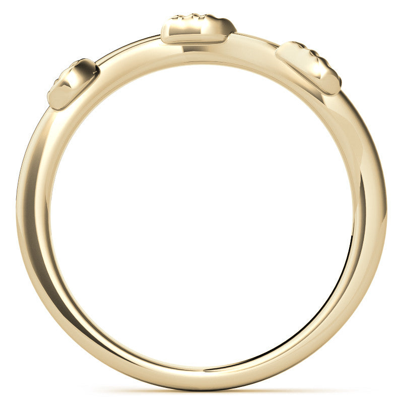 Round Brilliant Moissanite Nature Inspired Design Engagement Ring