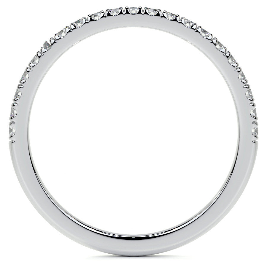 Round and Marquise Moissanite Cathedral Engagement Ring