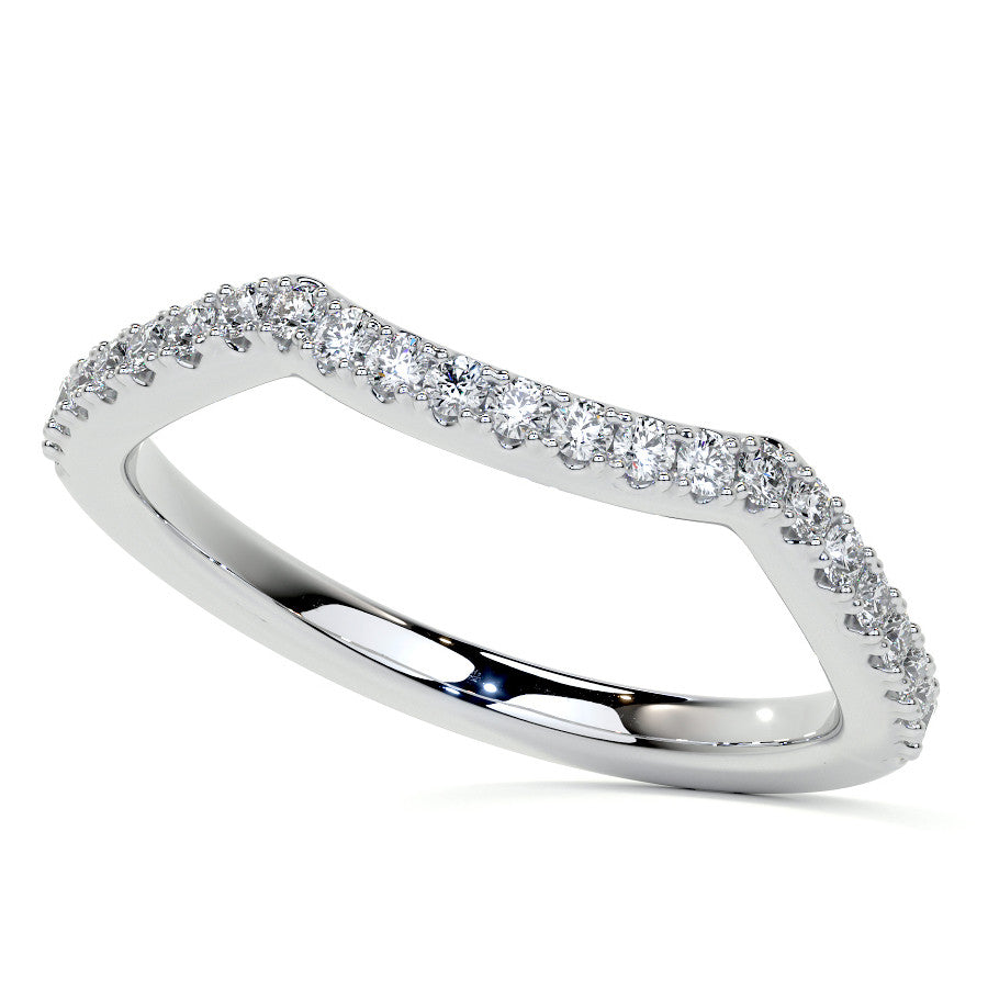 Bypass Style Round Split Shank Moissanite Engagement Ring