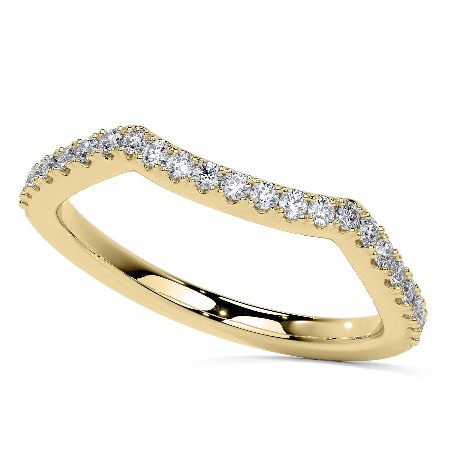Bypass Style Round Split Shank Moissanite Engagement Ring