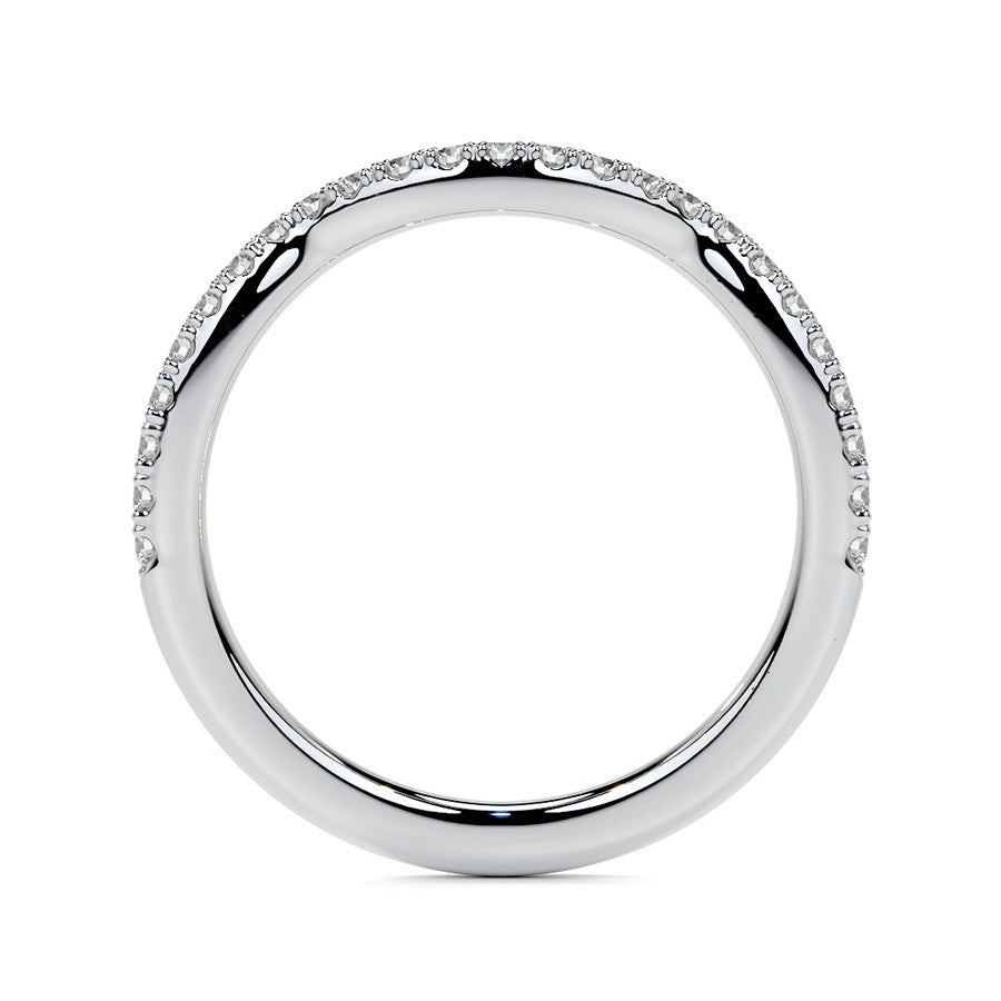 Bypass Style Round Split Shank Moissanite Engagement Ring
